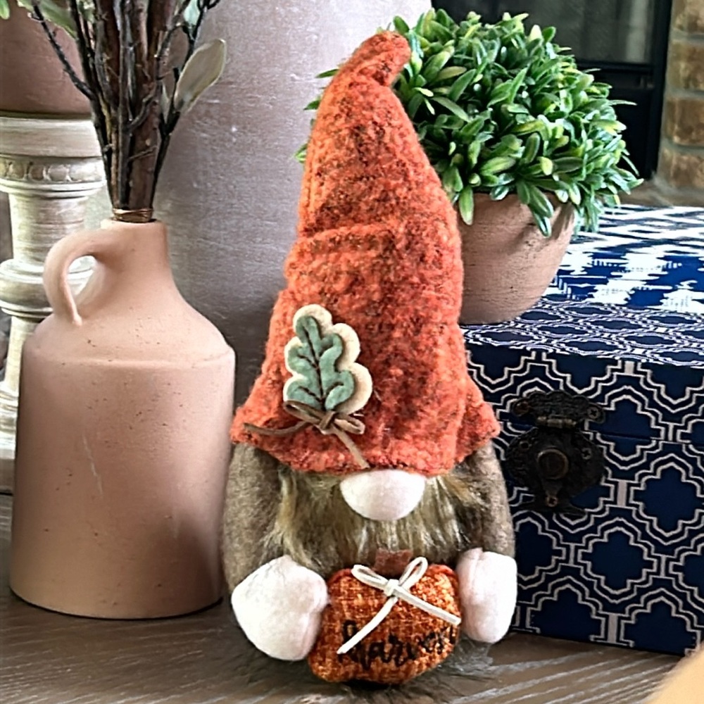 NEW! Sweater Weather Boho Farmhouse Harvest Pumpkin Fall Enchanted Forest Gnome